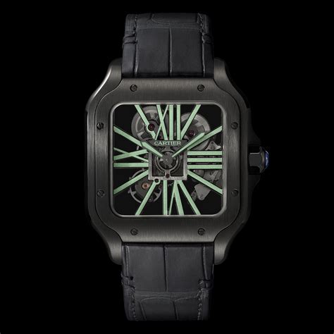 cartier santos skeleton adlc noctambule|cartier santos skeleton.